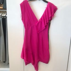 Ghita sz1 fuschia silk dress.